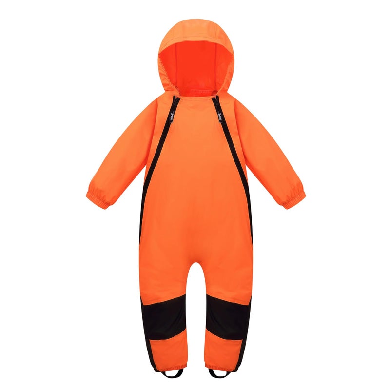 HAPIU Kids Toddler Rain Suit Muddy Buddy Waterproof Coverall,Vibrant Orange,3T,Original - Image 1